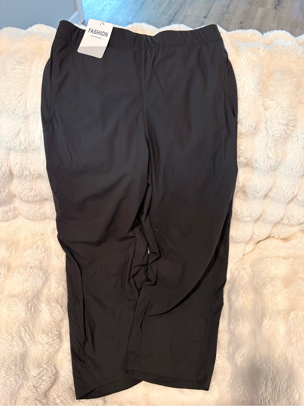 Black Stretch Casual Pants -